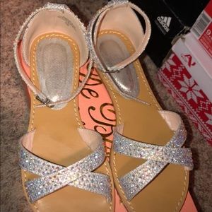 silver rhinestone sandals